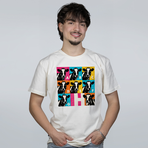 CAMISETA OFF WHITE - VACA H - POP ART