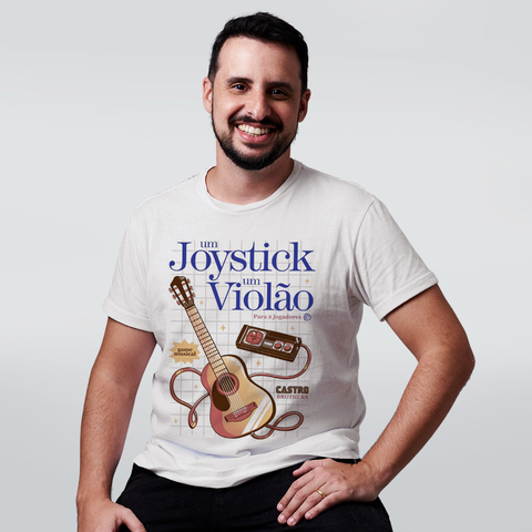 CAMISETA OFF WHITE - UM JOYSTICK E UM VIOLÃO